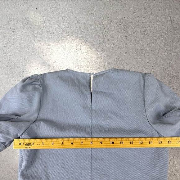 Anthropologie En Saison Bijou Lightweight Denim Blue Skirt And Top Set XS NWT - Picture 10 of 10